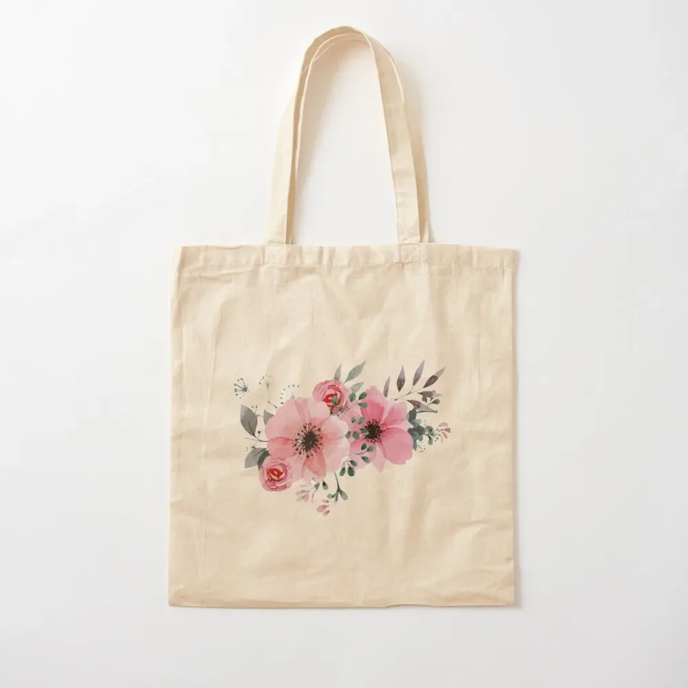 Peonies Floral Arrangement Watercolor Bouquet Pink and Purple Tote Bag Lady bag bags for women