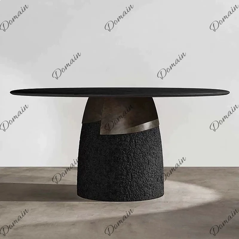 Modern Corner Glass Fiber Irregular Dining Table Luxury Design Villa Restaurant High-end Chair