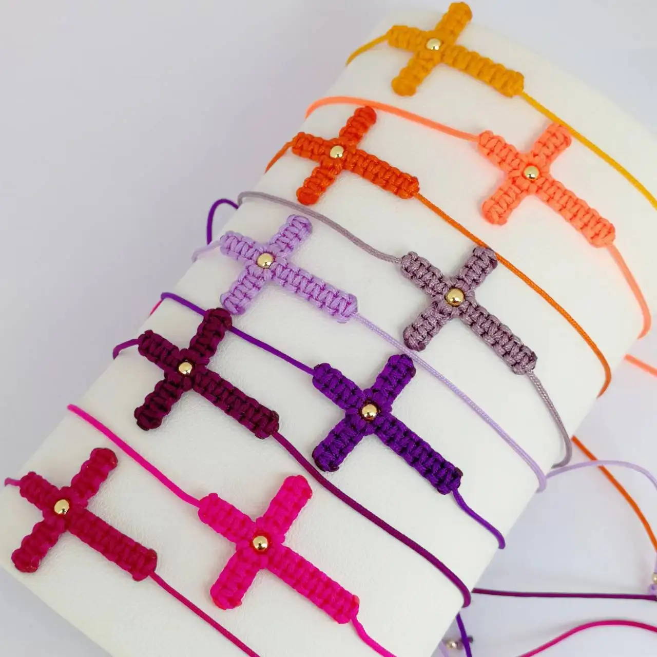 65 Colors Summer Macrame Handmade Cross Design Classic Braided Bracelet Ladies Best Gift Charm Jewelry Simple