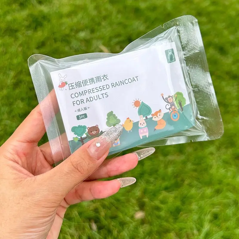 Adult Long Full Body Disposable Thickened Waterproof Raincoat for Outdoor Fishing Rafting Portable Compressed Card Poncho
