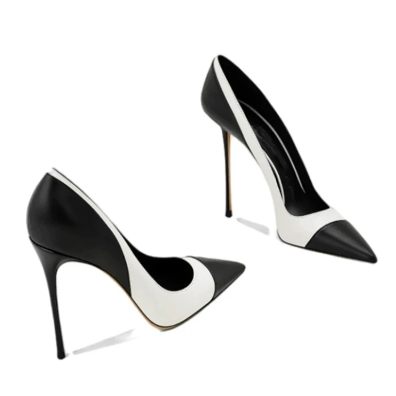 Sexy Color Block Pumps Yuejinlong Designer 2026 Two-Tone Pointed Toe Stiletto High Heels Office Work Party Dress Shoes