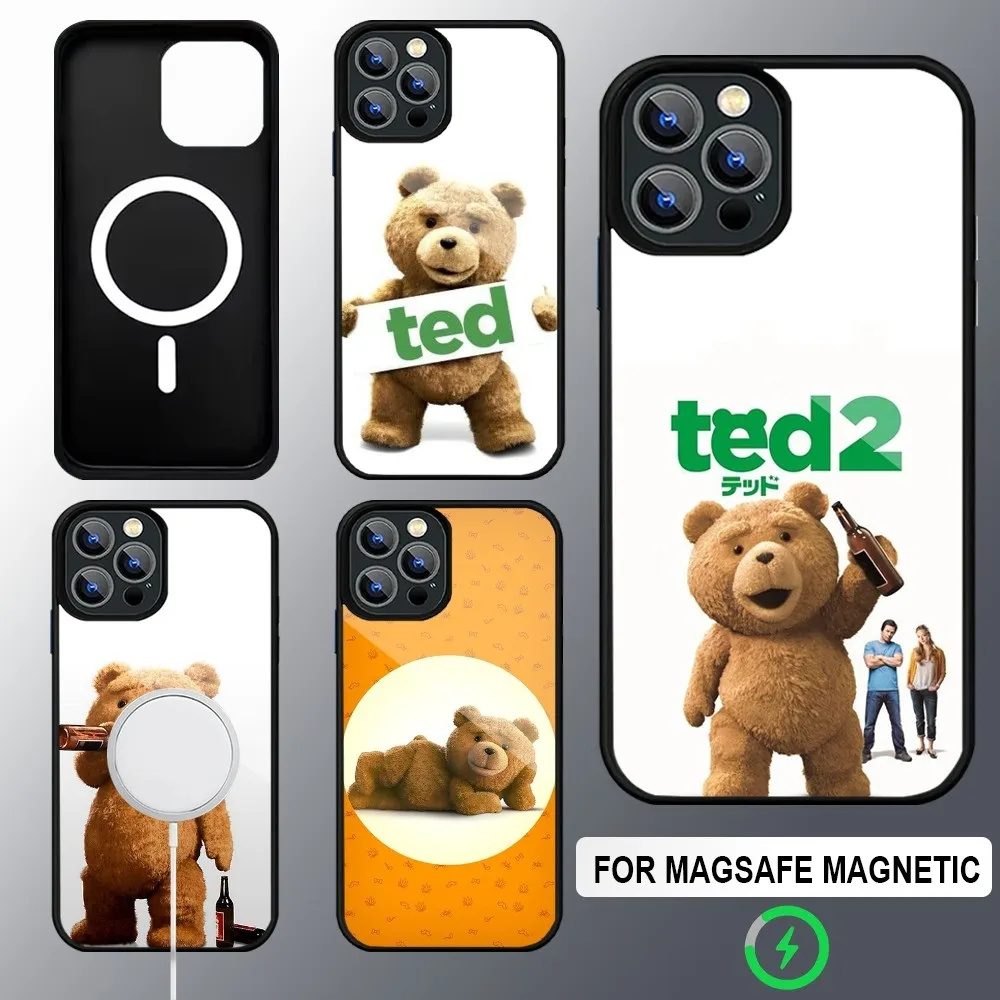 Film T-Ted B-Bear Phone Case Magsafe Wireless Charging Cases For IPhone 16 15 13 12 11 14 Pro Max Mini 8 Plus XS X XR