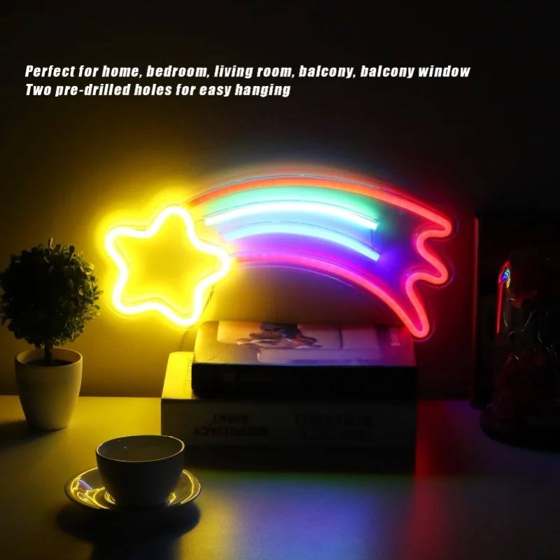 

Неоновая вывеска «Метеор» с USB-подсветкой для декора дома, свадьбы, Рождества