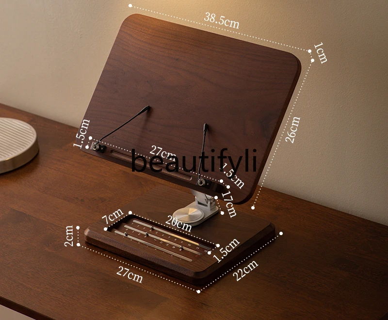 Solid wood bookshelf reading stand children's reading stand lifting desktop flat picture book