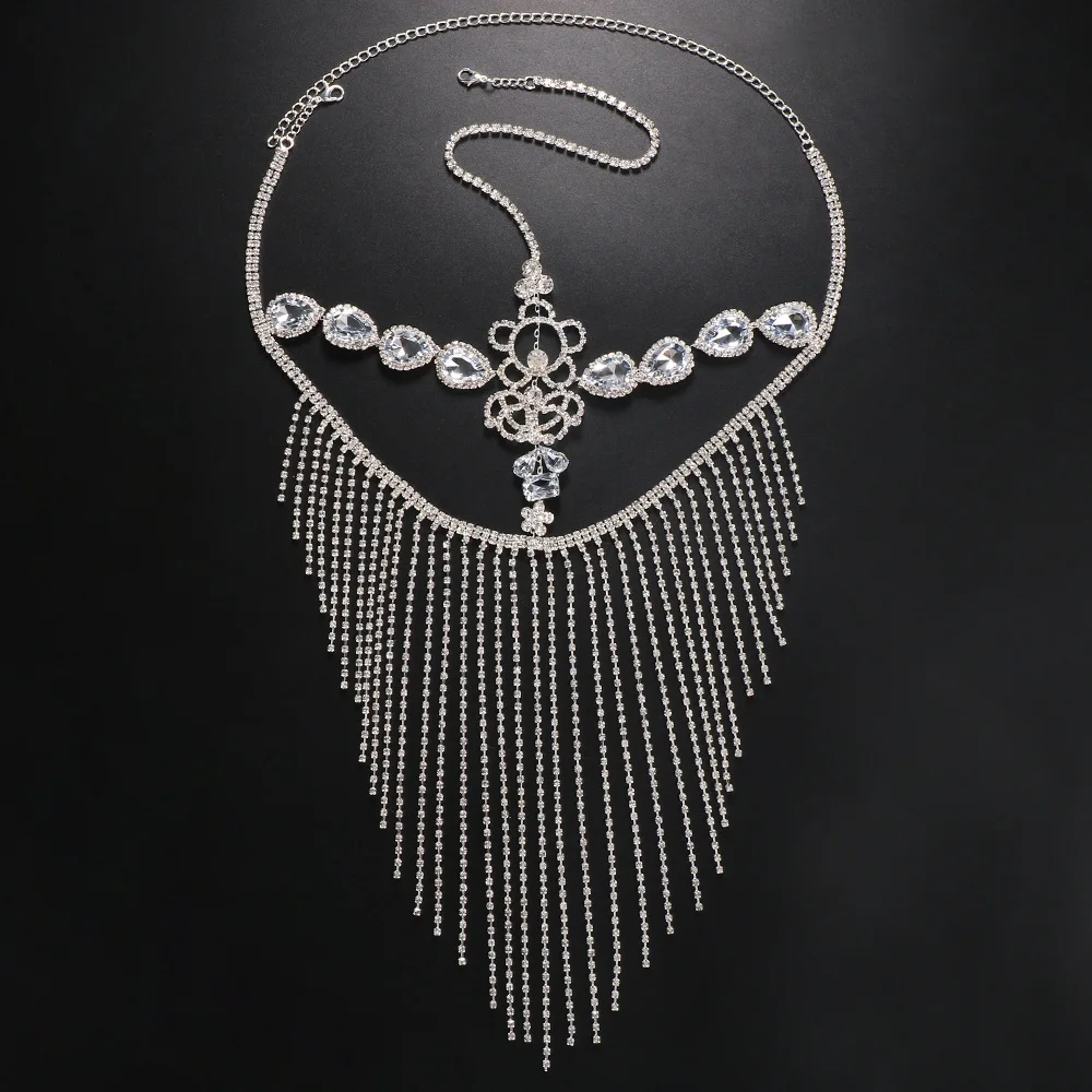 2024 Trend New Ladies fashion Rhinestone Mask Fringe Face accessories Dance Party jewelry accessories