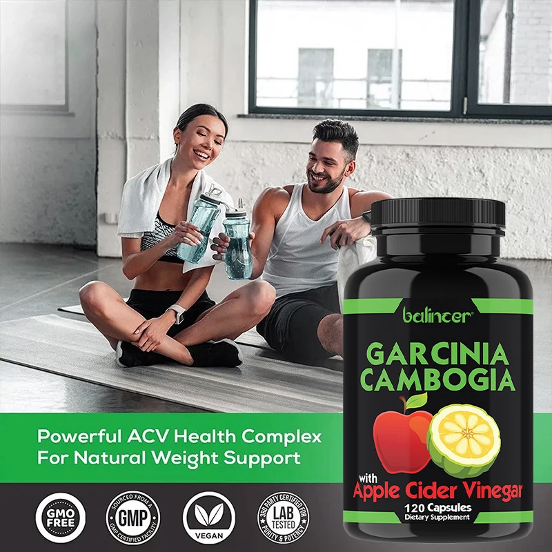 Garcinia Cambogia + Apple Cider Vinegar Fat Loss Supplement - Promotes Metabolism, Enhances Immunity, Carbohydrate Blocker