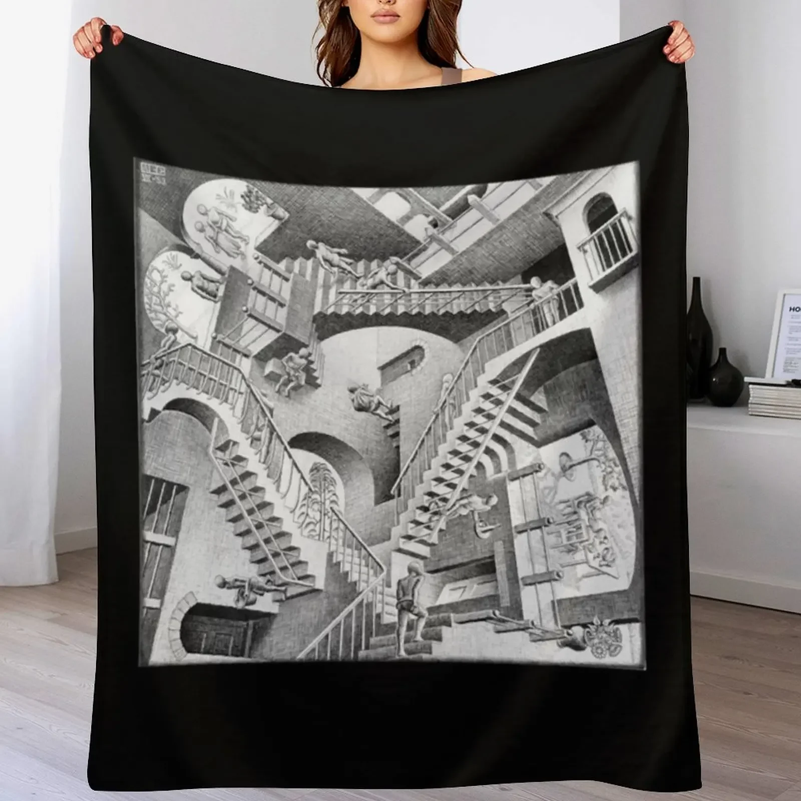 

Mc Escher T-ShirtMC Escher Throw Blanket christmas gifts Decorative Sofas Flannel Fabric heavy to sleep Blankets