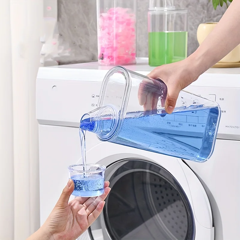 Laundry Detergent Dispenser Bottle Fabric Softener Shampoo Body Wash Refill Container Large Capacity Empty Bottle Bathroom