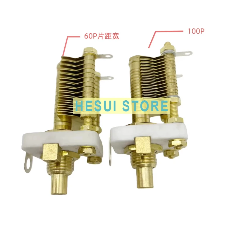 CW2F high frequency high Q value ceramic all copper single air variable capacitor 60P100P cosmetic medical small loop antenna