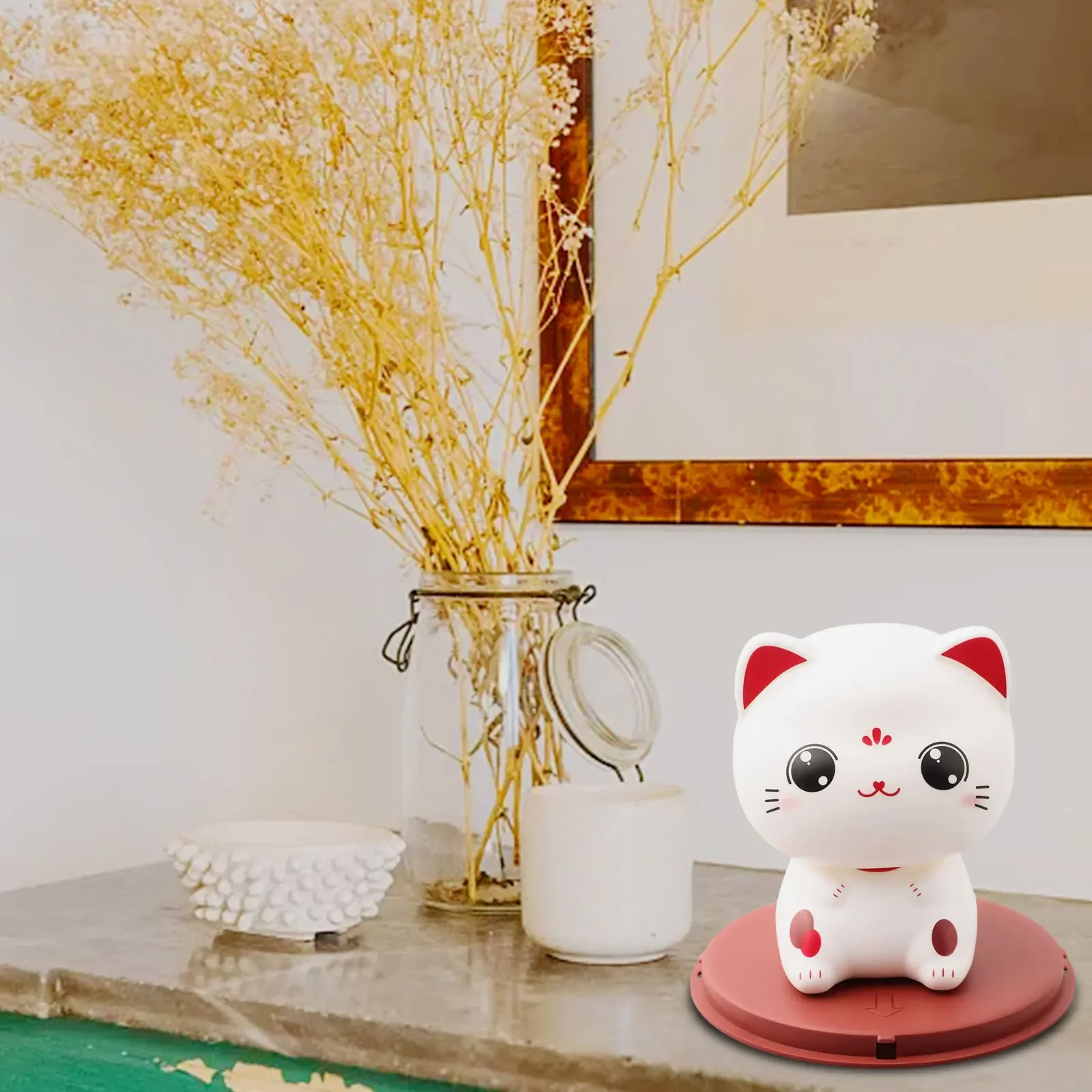 Business Cute Cat Good Luck And Wealth Happiness And Auspiciousness Solar Powered Beautiful And Cute Decoration
