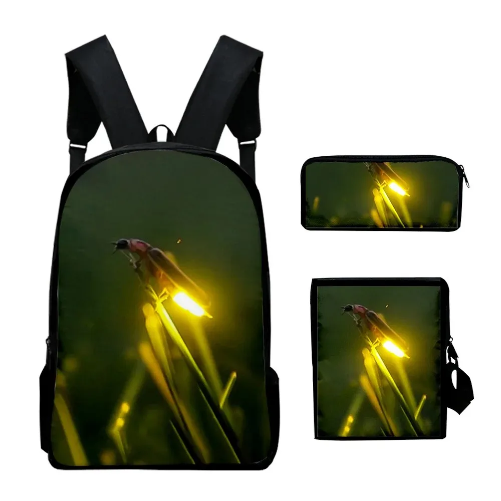 Firefly 3d Print Backpack, 3 Piece Set, For School, Laptop, Backpack With Shoulder Bag, Case