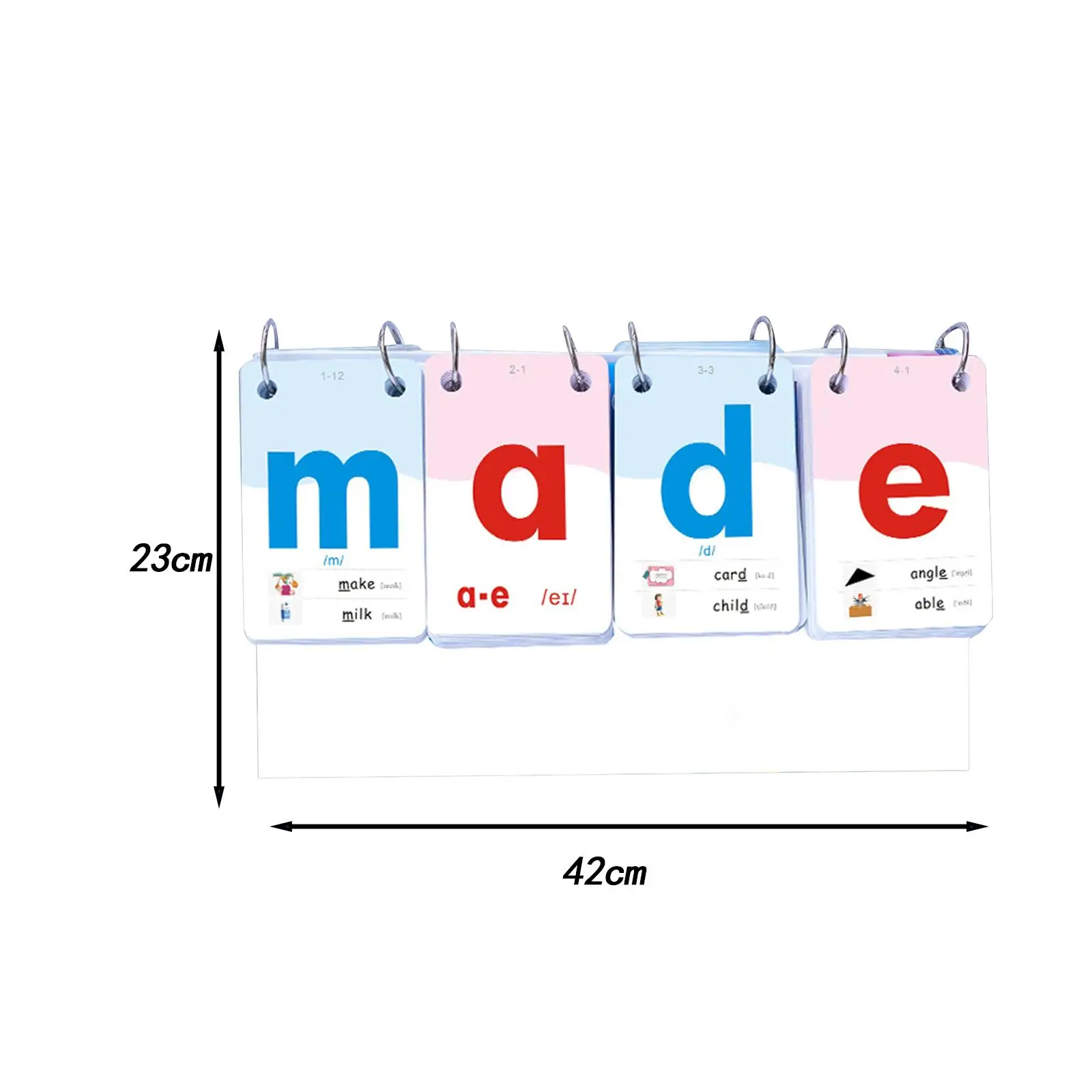 英語のフォニックスアルファベットのフラッシュカード、幼稚園の就学前教育学習ゲーム、ギフトのデスクカレンダー