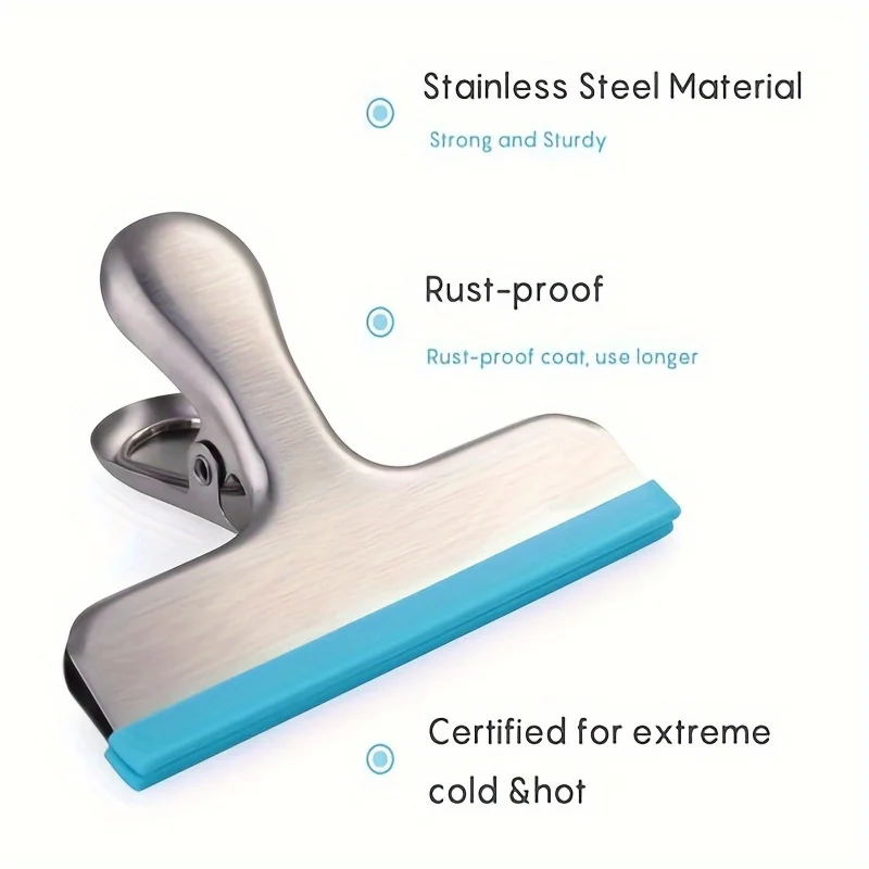 5pcs 식품 가방 씰링 클립, 실리콘 가장자리 칩 가방 클립, 플라스틱 및 스낵 가방 용 헤비 듀티 밀폐 클립, 주방 Organi