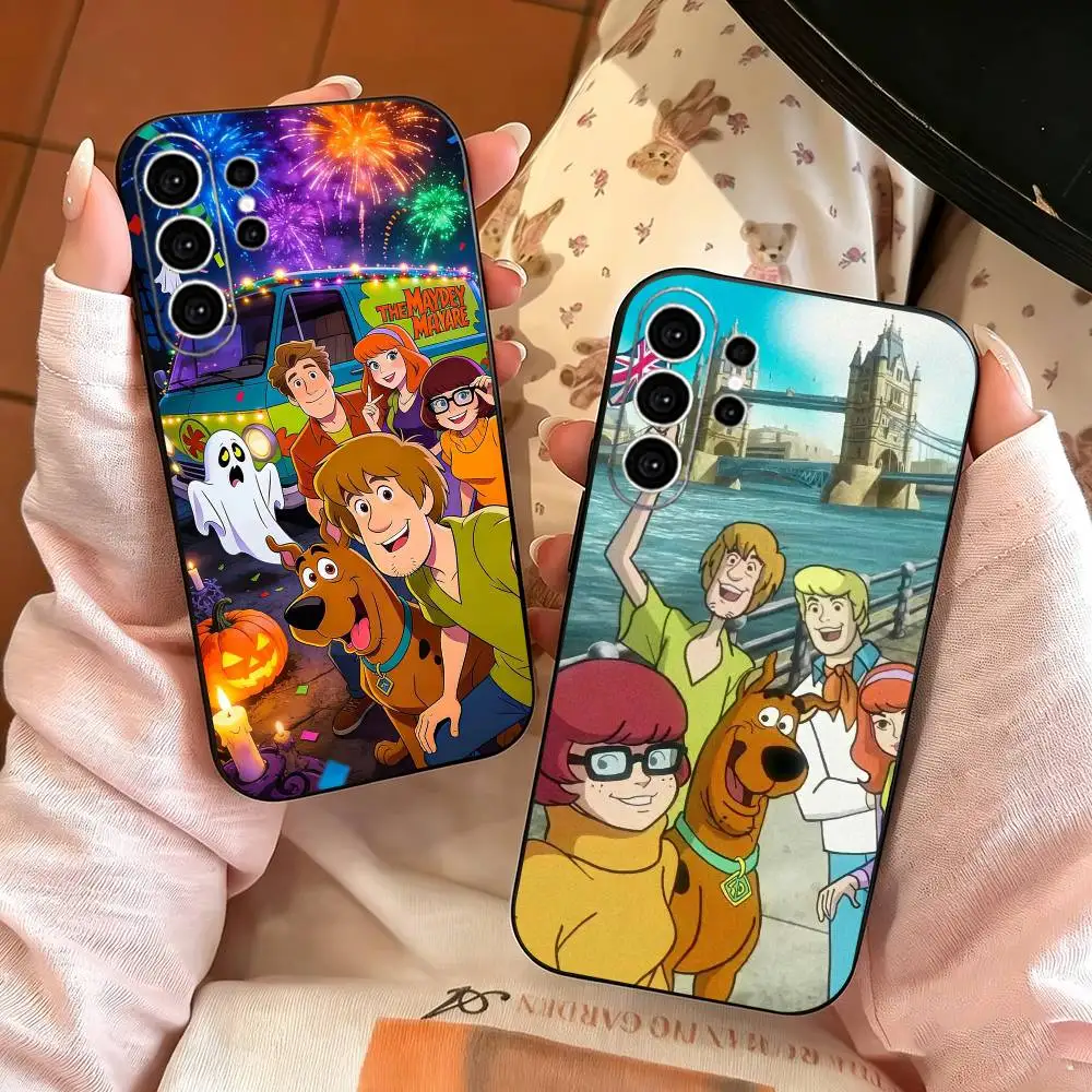 S-Scooby-Doo  Phone Case For Samsung S25,S24,S21,S22,S23,S30,Ultra,S20,Plus,Fe,Note,10,9,5G Black Cover