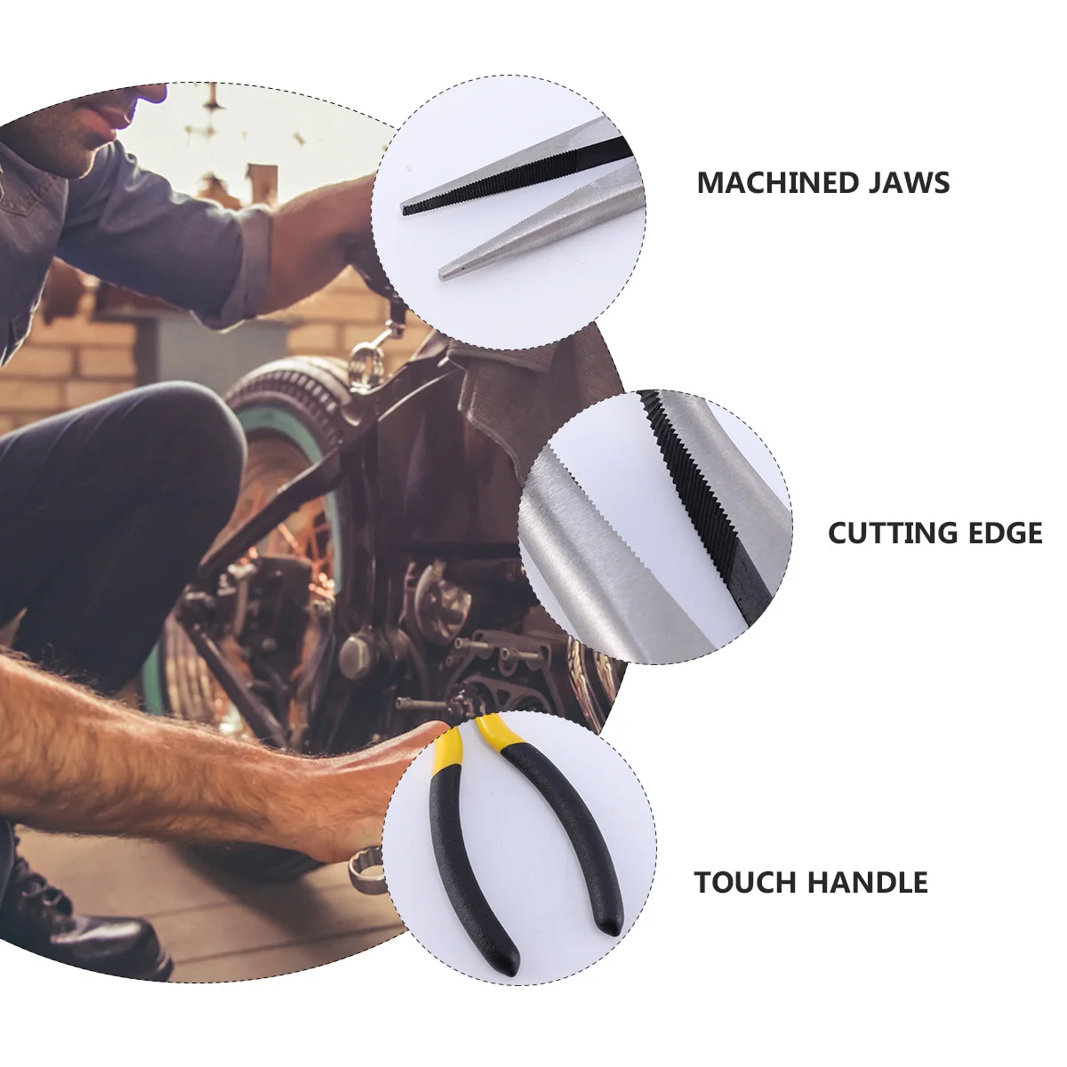 2개입 11인치 긴 곡선형 코 플라이어 내구성 있는 니켈 크롬 강철 자동차 수리용 중형 그립 도구 경량
