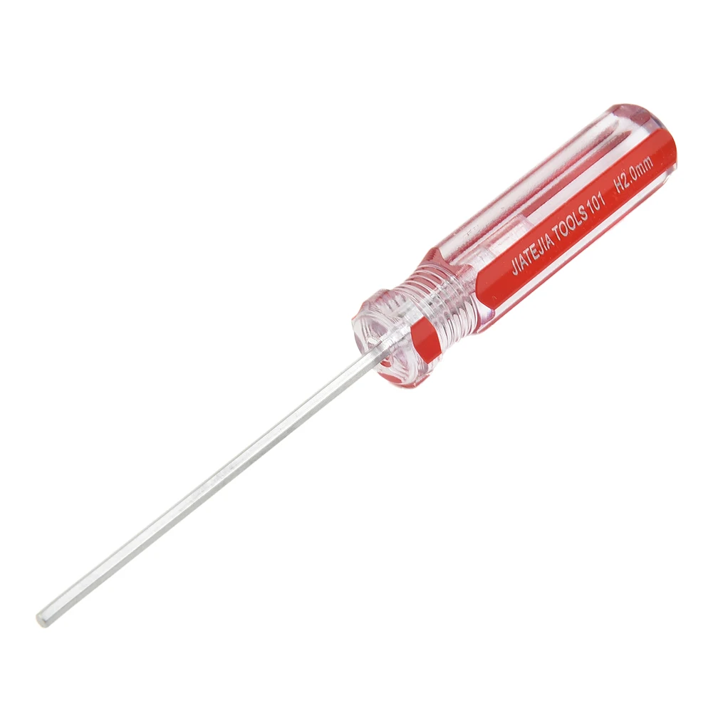 Hand Tools Hexagon Screwdriver Furniture Hexagon Magnetic Color Bar Batch Silver+Red Single Flat Head Hex Steel Toys 1.5mm-6.0mm