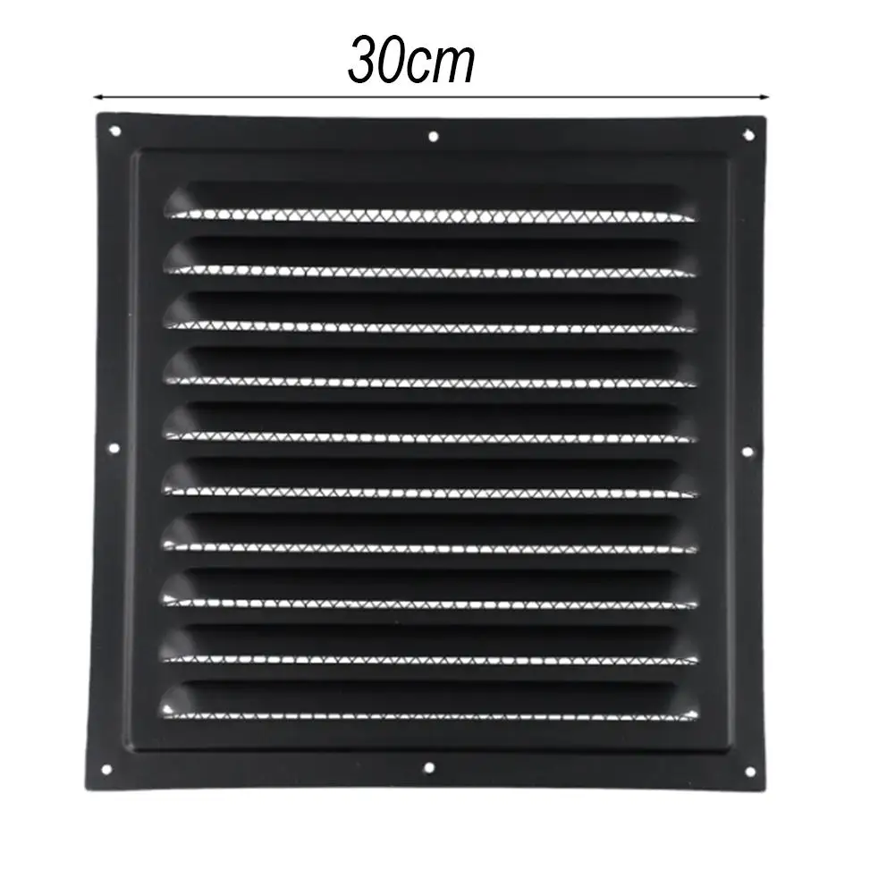 Air Vent Grille Ventilation Cover Metal Square Vent Wall Duct Aluminum Louver Air Vent Grille Air Outlet Insect Screen Cover