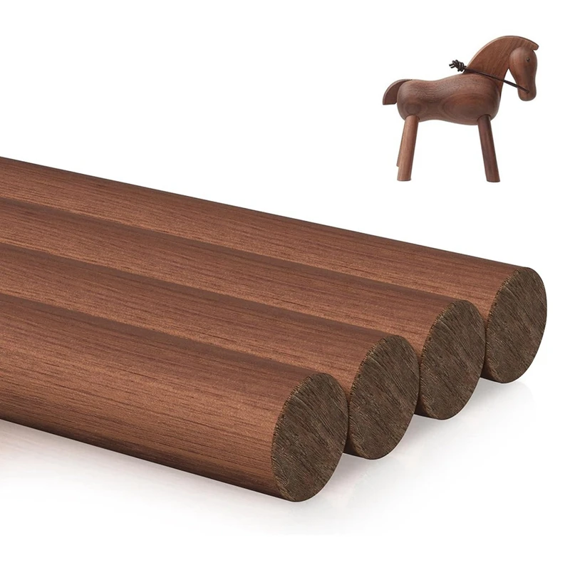 NEW_Walnut Wooden Dowel Rods 3/4 x 12 Inch Wooden Dowel Rods Wood Sticks