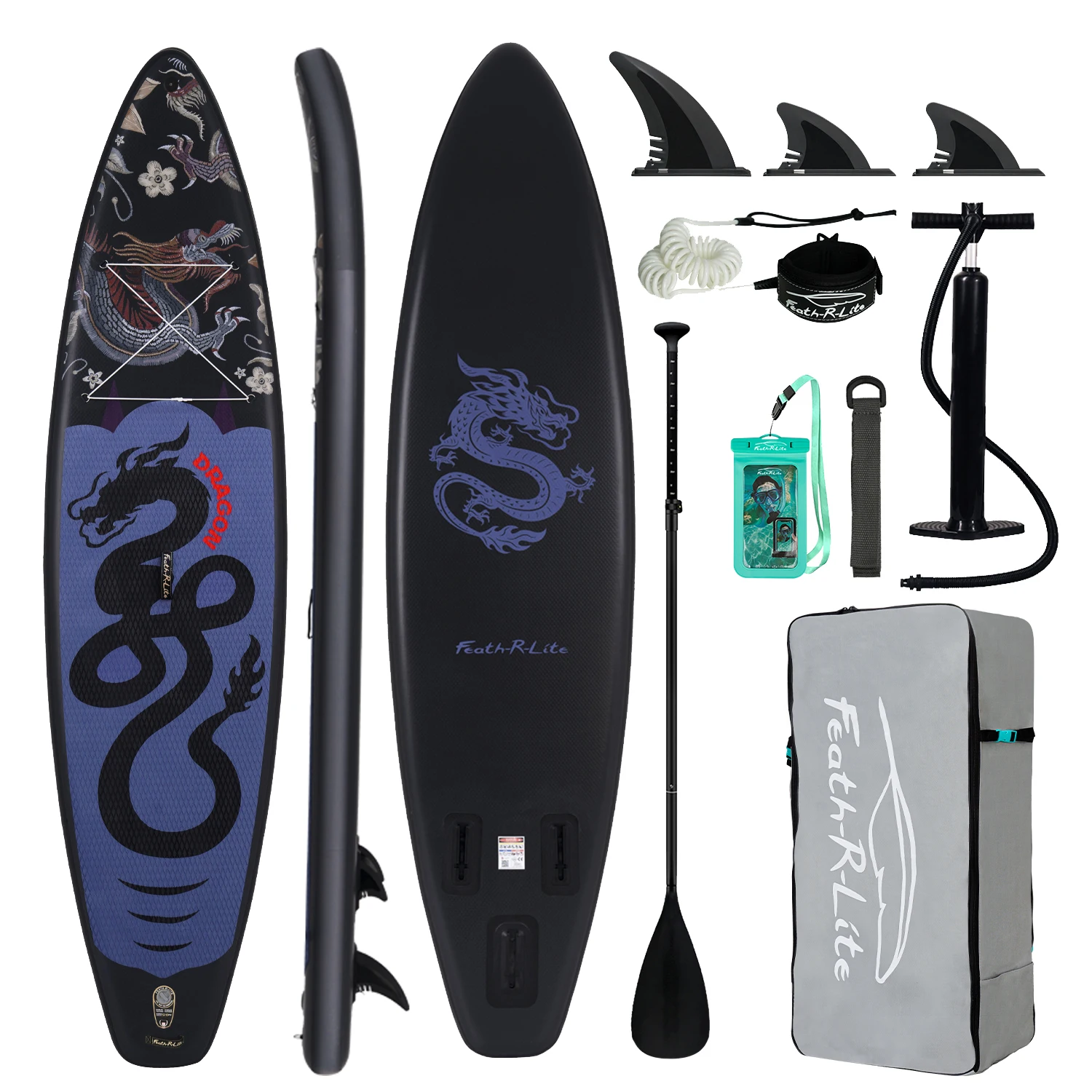 Image of Funwater Ultraleichtes Aufblasbares Paddleboard, 350*84*15cm, für Erwachsene, Wasseryoga, Angeln, Reisesurfen, Rutschfestes Paddleboard, Wassersport-Paddleboard-FR17U