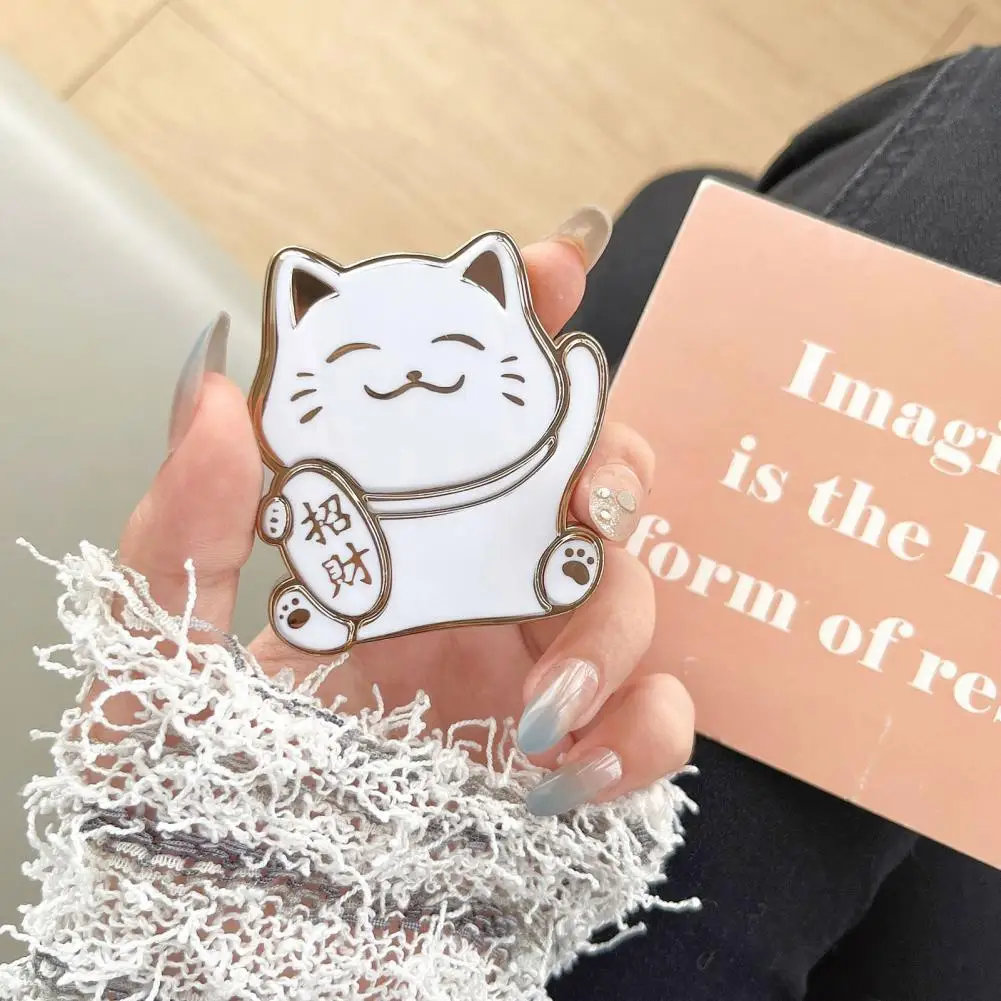 Telescopic Phone Holder Lucky Cat Shape Foldable Cell Phone Stand Universal Candy Color Holder for Desk Tablet Multi Functions