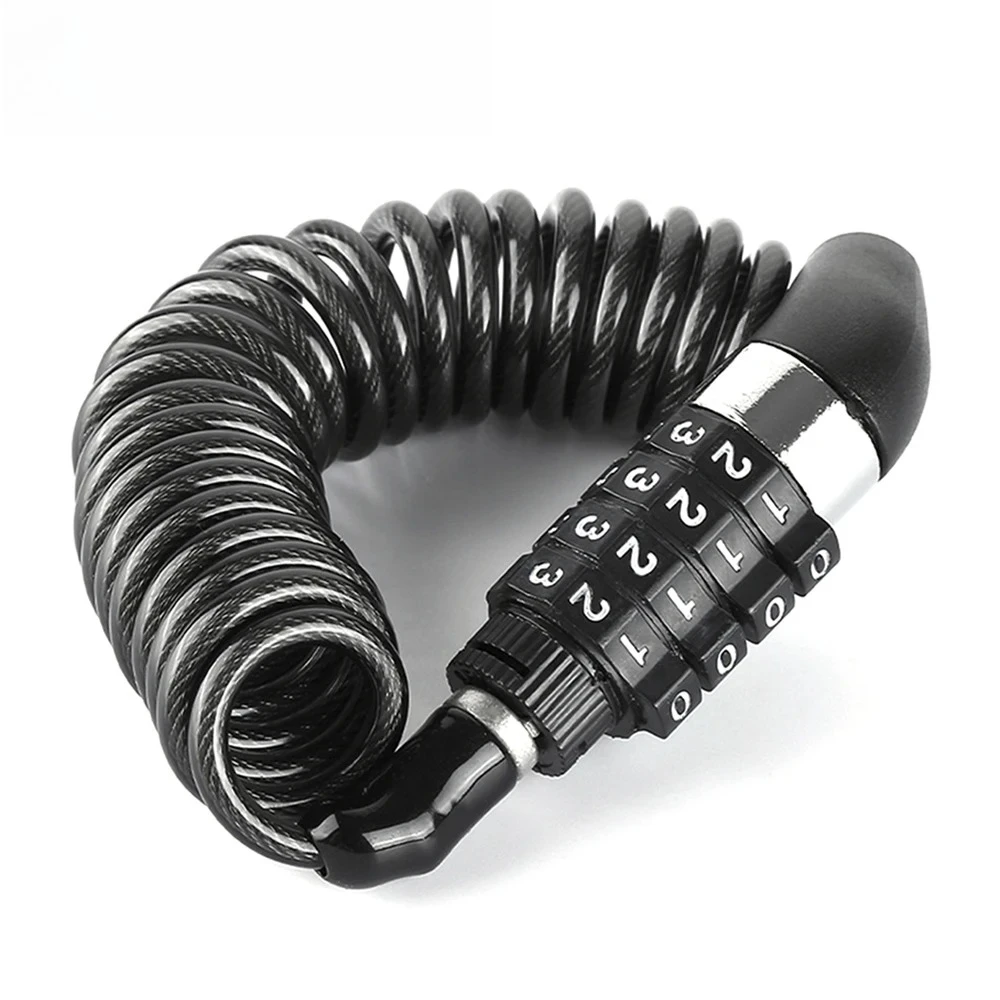 

4 Digit Combination Steel Wire Bicycle Lock Heavy Duty Anti Theft Chain for MTB Motorcycle Helmet Security