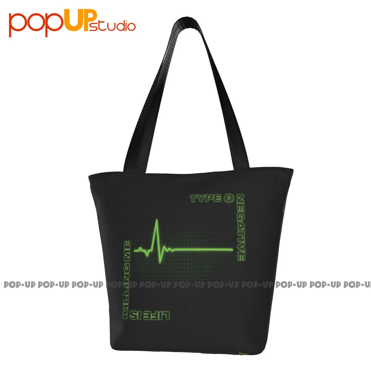 Type O Negative Band Life Is Killing Me Peter Steel Carnivore Handbags Polyester Shopping Bag High Quality