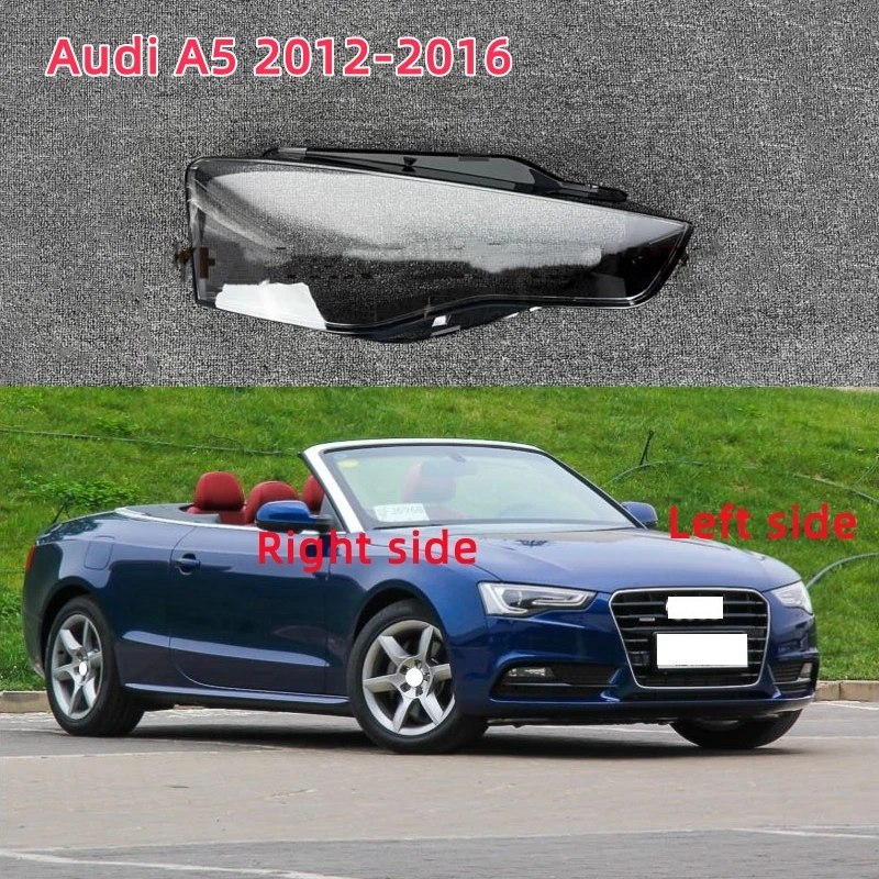 لأودي A5 2012 2013 2014 2015 2016 كشافات عدسة المصباح قذيفة غطاء استبدال المصباح الزجاج #1