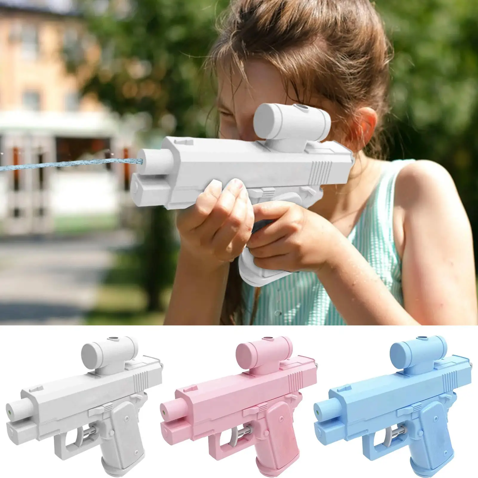 Wasserspritzer-Spielzeug, Streich, umgekehrtes Wassersprühspielzeug, Wasserpistolen, Sommer-Soaker, Spritzpistolen für Schwimmbad, Hof, Rasen, Strand