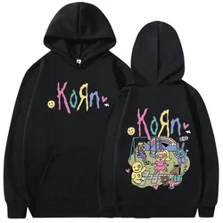 Korn Cartoon Rock Band Music Album Hoodie Men's Women's Vintage Metal Gothic Oversized Sweatshirt Streetwear Long Sleeve Hoodies