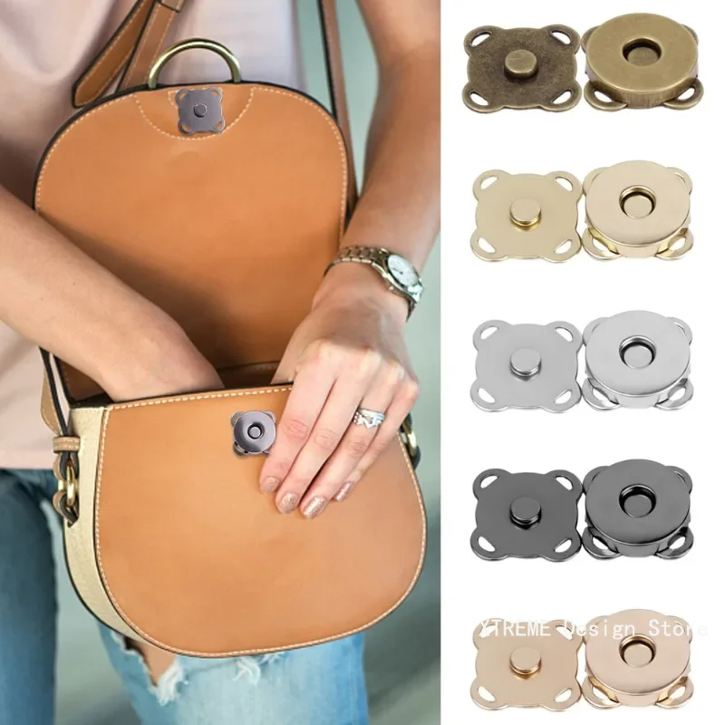 1PC Bags Magnetic Snap Button Fasteners Clasps Buttons Handbag Purse Wallet Craft Bags Parts Mini Adsorption Buckle 18mm