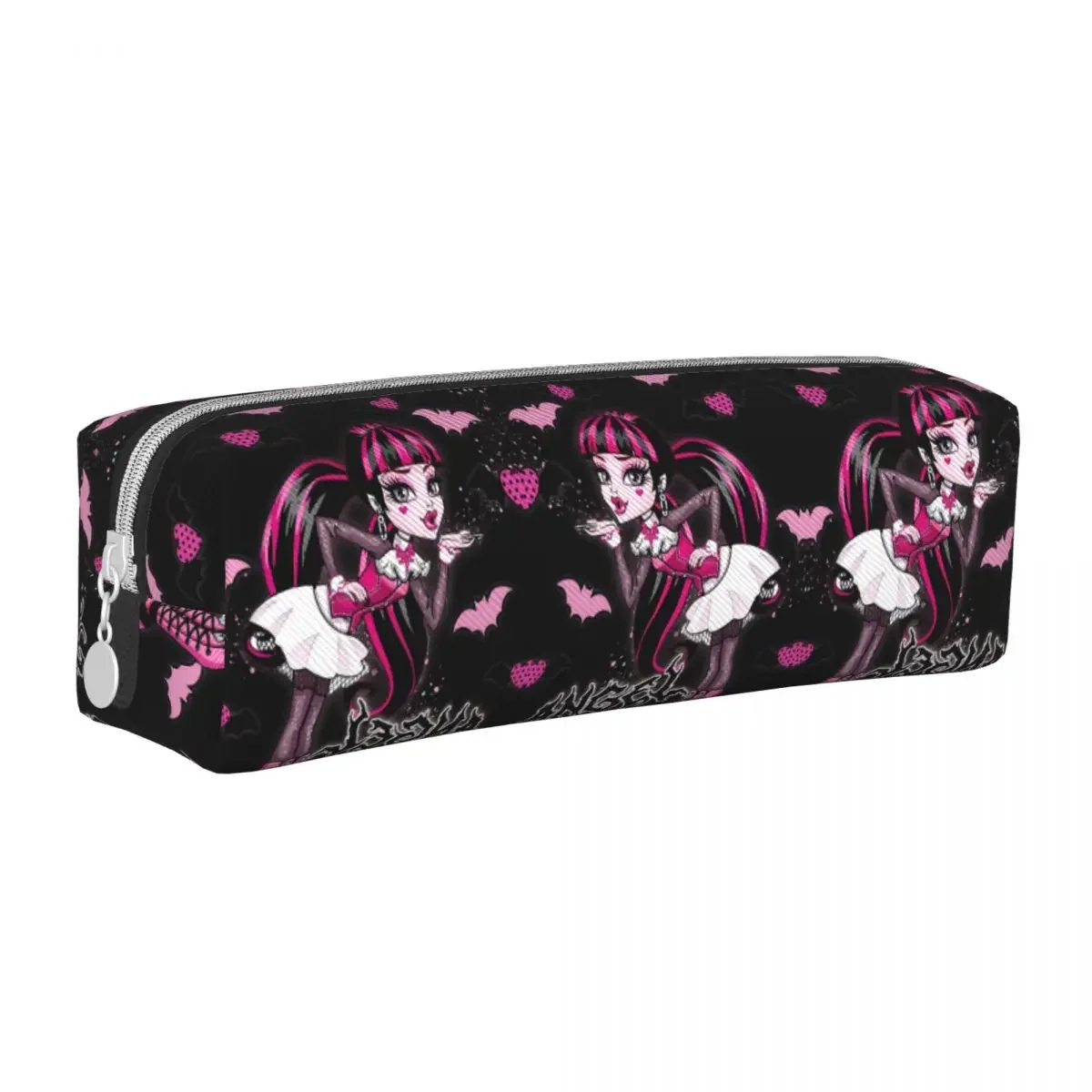 Draculaura Cartoon Pencil Case Monster High School Pencil Cases Square Boy Girl Cool Big Pencil Box Stationery Organizer