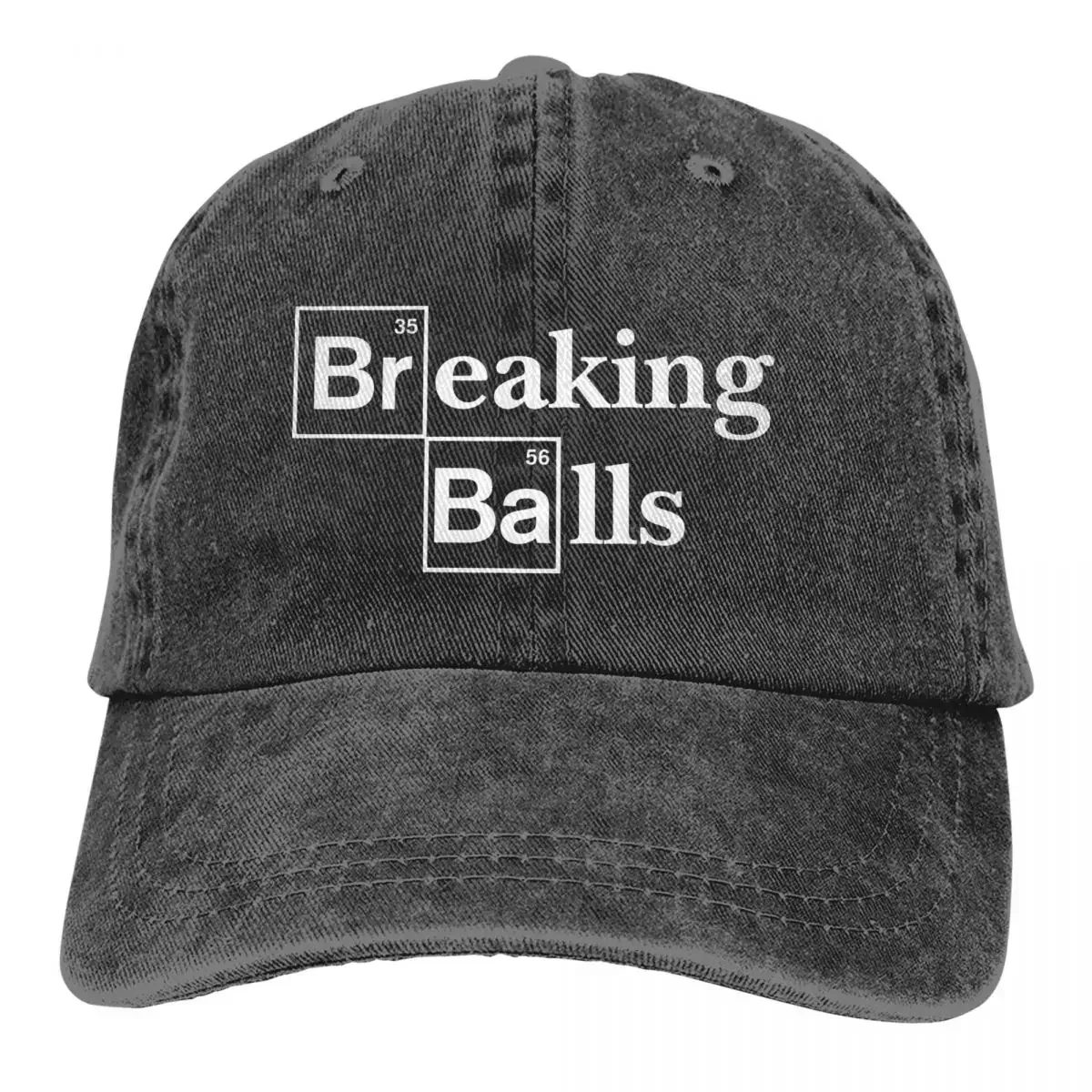 Washed Men's Baseball Cap Breaking Balls Trucker Snapback Cowboy Caps Dad Hat Breaking Bad Walter White TV Golf Hats