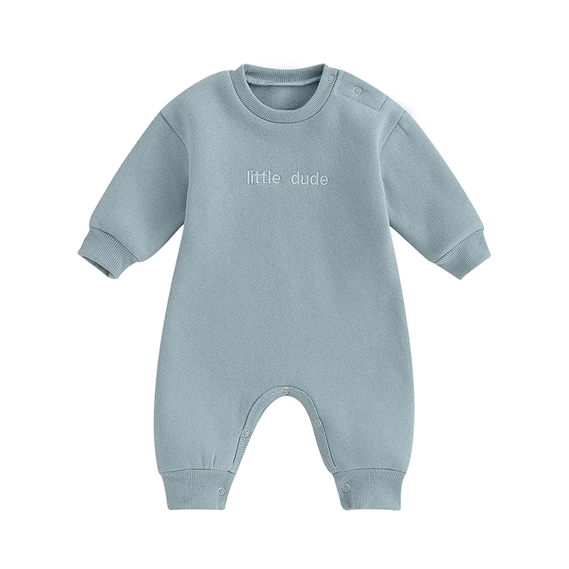 

Newborn Baby Boy Warm Sweatshirt Romper Long Sleeve Fleece Sweater Jumpsuit Winter Snow Outfit Clothes