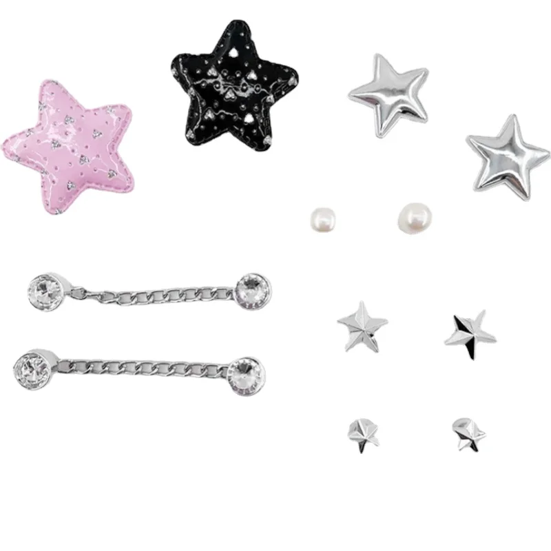 New Shoe Charms for DIY Creative Pentagram Detachable Decoration Buckle for Hole Shoe Charm Accessories Kids Party Girls Gift