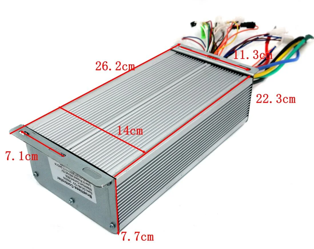 GREENTIME 24 mosfet 48-72V 3000W 80amax BLDC-C controller motore, regolatore di velocità brushless EV, sensore e sensorless