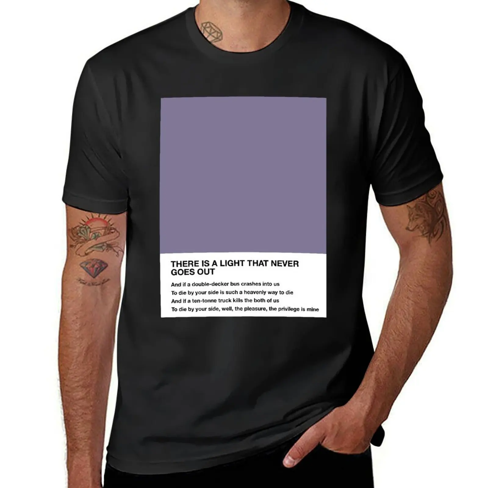 The Smiths There Is A Light That Never Goes Out Lyrics Pantone T-Shirt summer top plus size tops Men's t-shirt