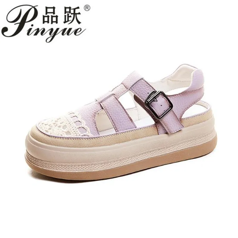 Summer Women Chunky Sandals Hollow Out Sneakers Ladies Breathable Heighten Platform Shoes Youth Girls Fashion Casual shoes 35 39