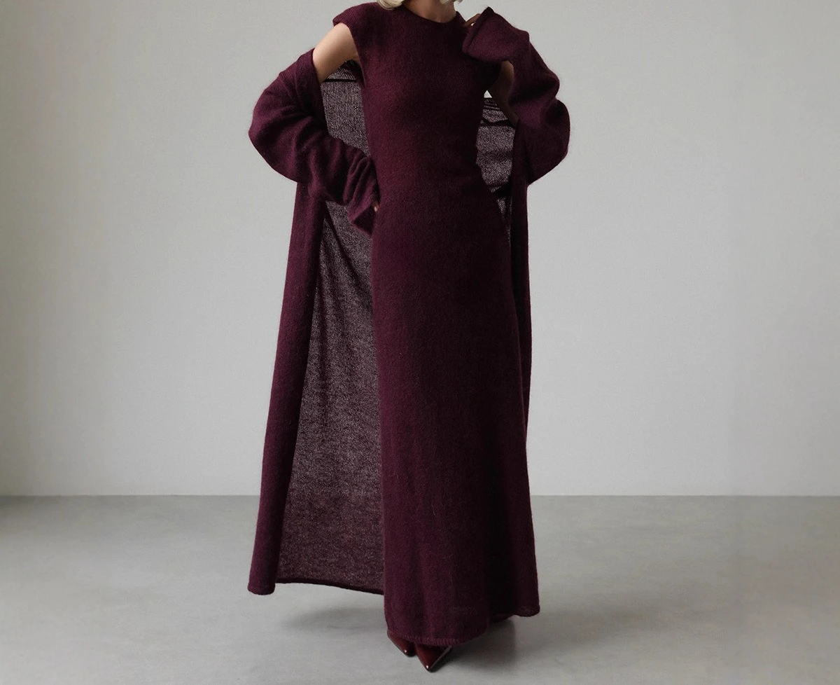 

Cardigan Dress Set for Women in Autumn 2025 Knitted Cardigan Sleeveless Dress Two-piece Set