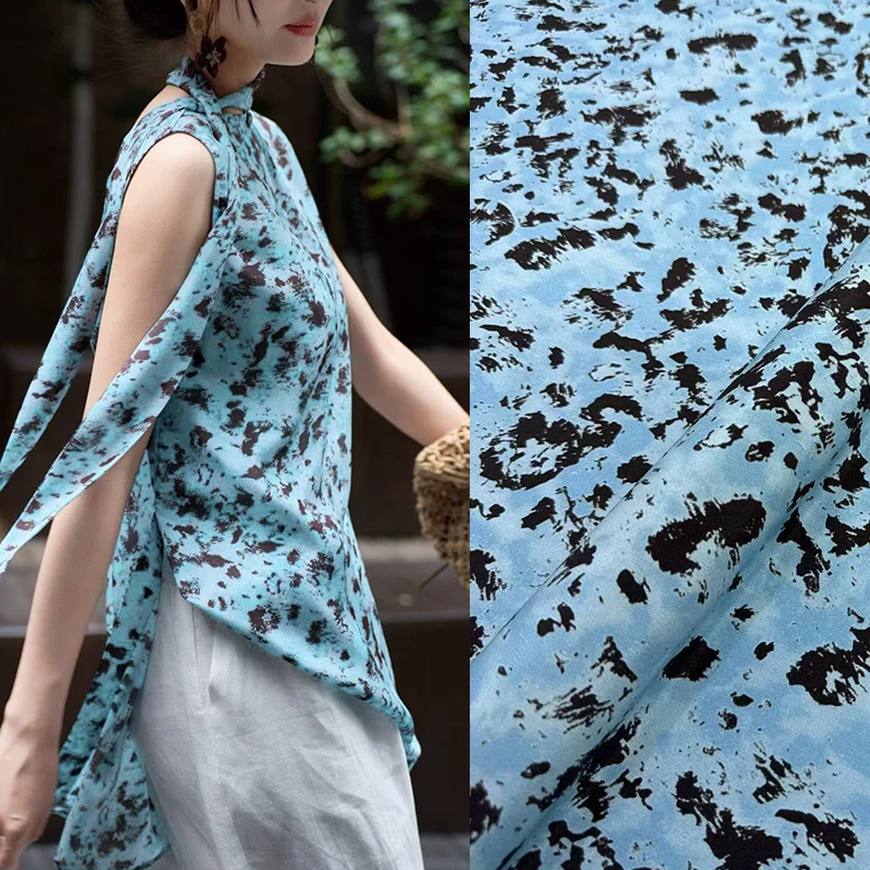 leopard-printed-ice-blue-stretch-silk-fabric-for-diy-and-sewing-soft-comfortable-silk-fabric-for-dress-pants-pajamas-r6595