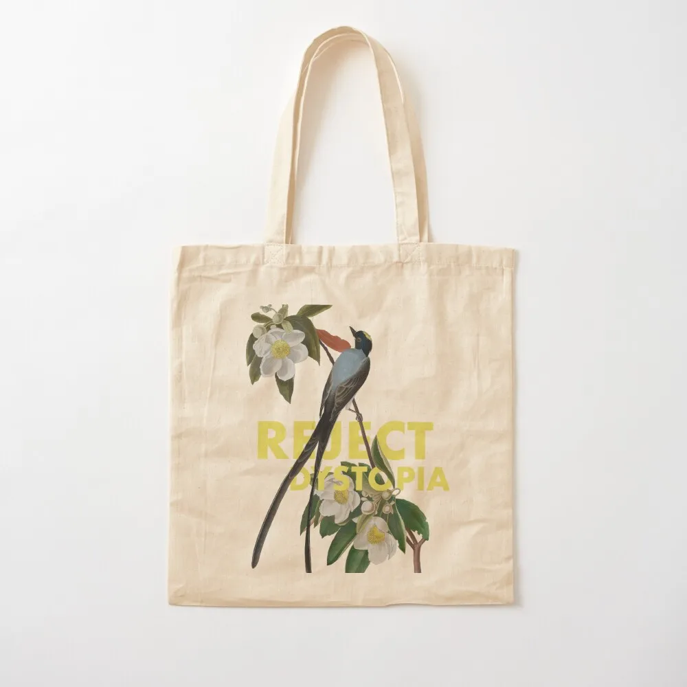 REJECT DYSTOPIA - solarpunk Tote Bag reusable shopping bag custom tote bag Fabric Canvas Tote