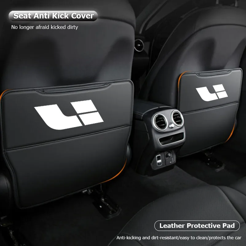 مقعد السيارة الخلفي مكافحة ركلة غطاء الوسادة مكافحة القذرة حامي حصيرة اكسسوارات السيارات لرائدة مثالية LiXiang L9 L8 L7 L6 i8 واحد ميجا