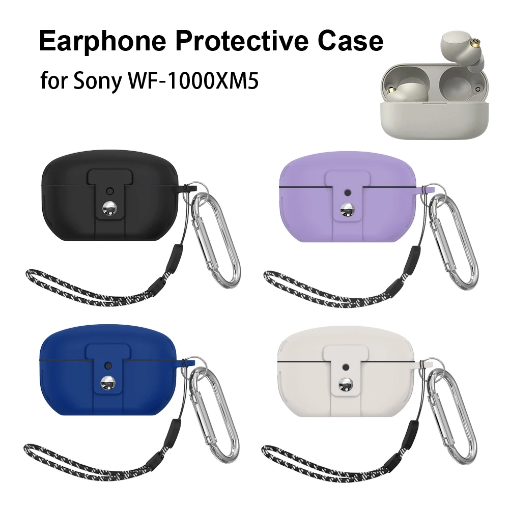 Silicone Case for Sony WF-1000XM5 with Lanyard