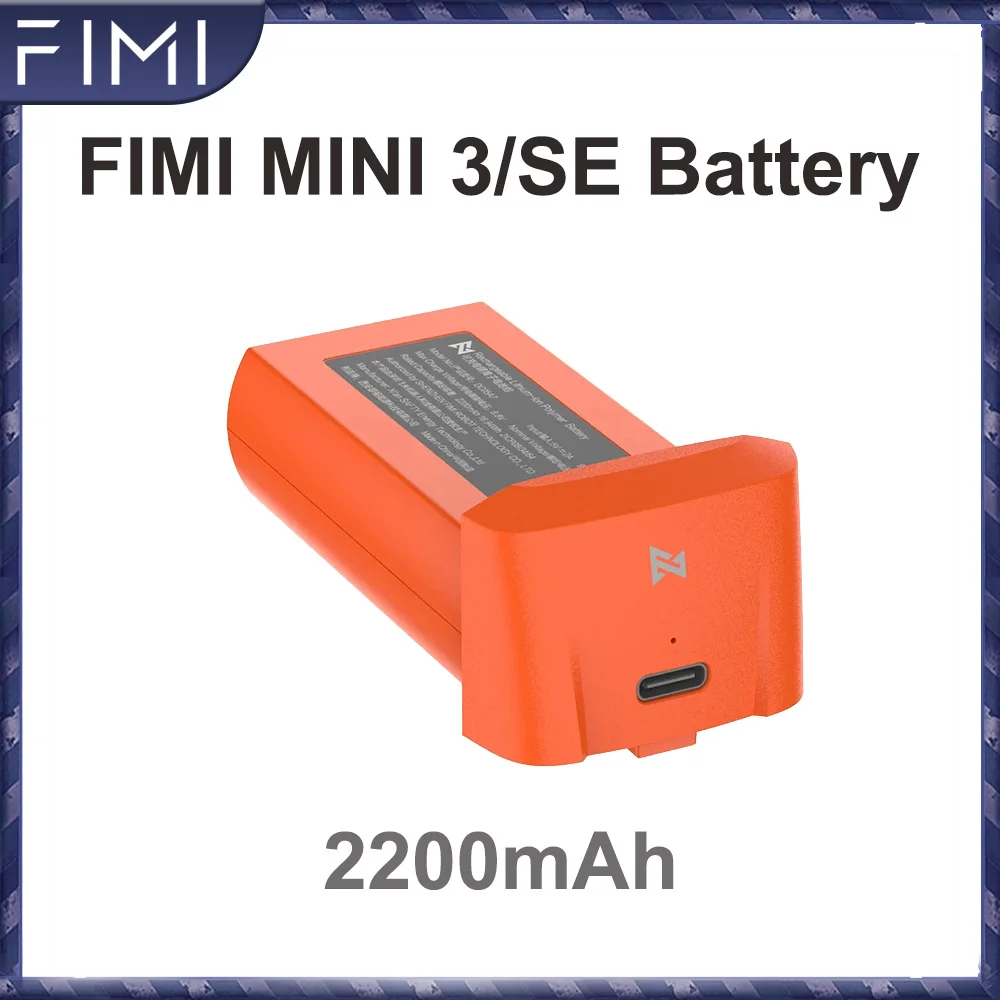 بطارية FIMI Mini 3 & MINI 3 SE & X8 MINI & X8 MINI V2 الأصلية بطارية طيران ذكية 2200 مللي أمبير في الساعة بطارية ليبو قابلة لإعادة الشحن 32 دقيقة