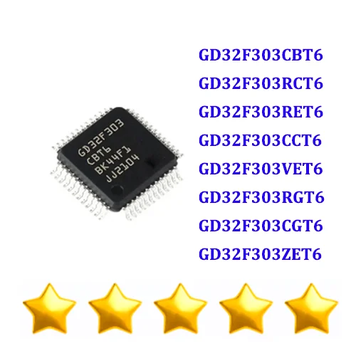 5PCS GD32F303CBT6 GD32F303RCT6 GD32F303RET6 GD32F303CCT6 GD32F303VET6 GD32F303RGT6 GD32F303CGT6 GD32F303ZET6