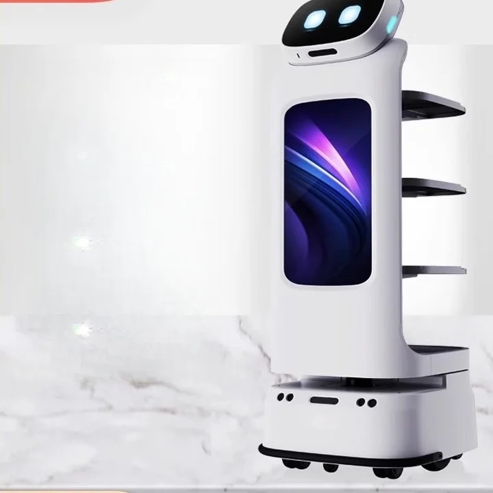 روبوت توصيل الطعام الذكي لمطعم الفندق، توصيل الطعام الأوتوماتيكي بالكامل، خدمة النادل