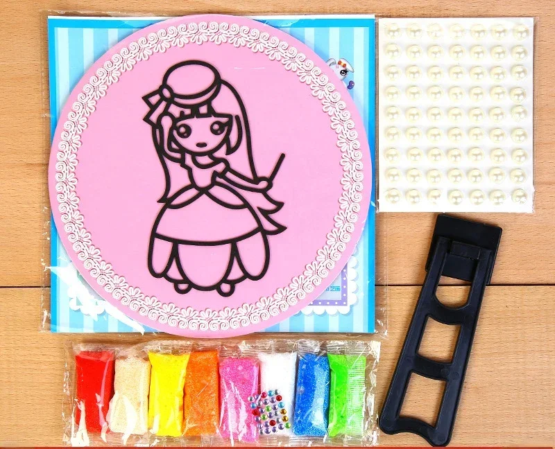 Sneeuwvlok Klei Schilderij Kinderen DIY Handgemaakte Parel Klei Schilderij Kleurrijke Modder Schilderij Tekentafel Educatief speelgoed voor kinderen