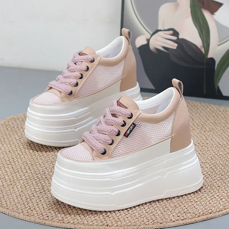 2026-new-12cm-air-mesh-synthetic-leather-bling-casual-vulcanize-hollow-summer-chunky-sneakers-platform-wedge-flats-women-shoes