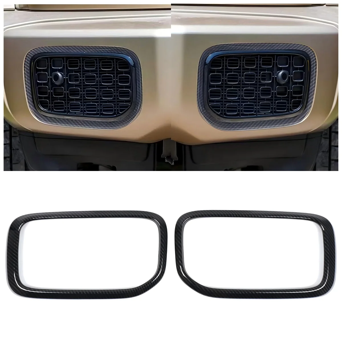 

Carbon Fiber Car Front Bumper Side Air Intake Frame Trim For Mercedes Benz G Class W464 2025+ Air Vent Frame Cover Accessories