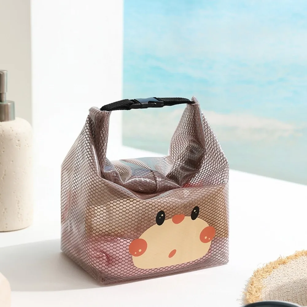 Cartoon Drawstring Toiletry Bag Handheld Large Capacity Beach Swimming Bag Waterproof Dry and Wet Separation