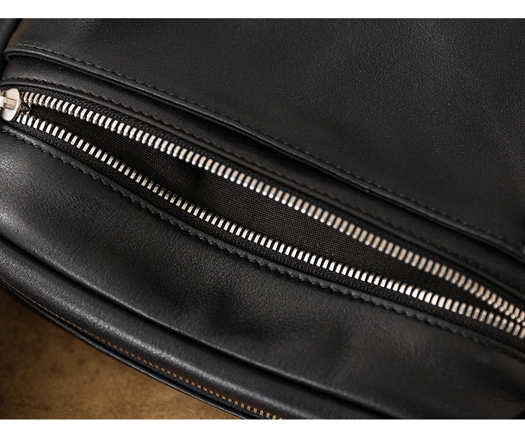 PNDME lässige, hochwertige, schwarze, kleine Umhängetasche für Herren aus echtem Leder, Wochenende, täglich, leicht, Umhängetasche aus echtem Rindsleder – Detail 12